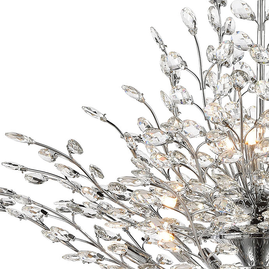 Crystique 38' 12 Light Chandelier in Polished Chrome