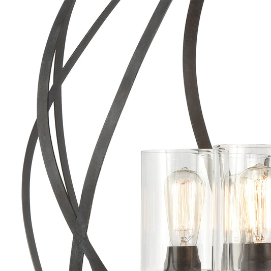 Daisy 32" 6 Light Chandelier in Midnight Bronze