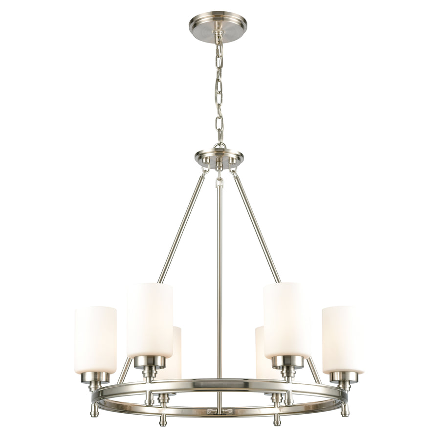 Dawson 25' 6 Light Chandelier in Satin Nickel