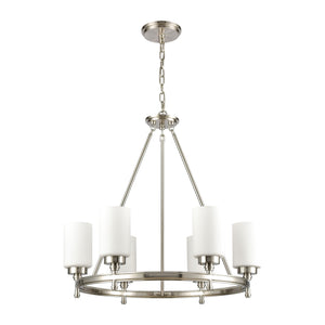 Dawson 25' 6 Light Chandelier in Satin Nickel