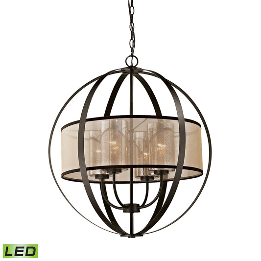 Diffusion 27" 4 Light LED Chandelier in Oil Rubbed Bronze