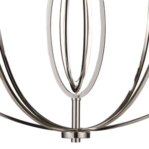 Dione 25' 6 Light Chandelier in Polished Nickel