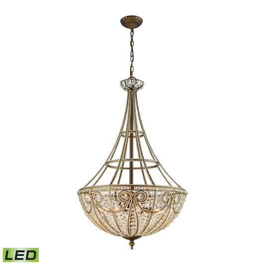 Elizabethan 22" 8 Light LED Chandelier in Dark Bronze