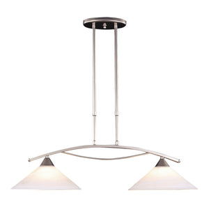 Elysburg 31' 2 Light Island Light in Satin Nickel