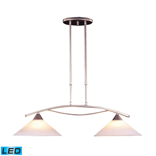 Elysburg 31" 2 Light LED Island Light in Satin Nickel