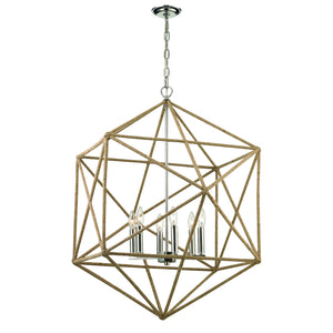 Exitor 34' 6 Light Chandelier in Polished Nickel