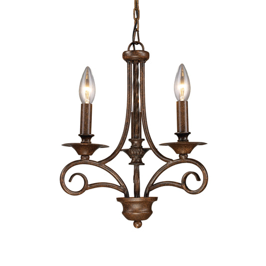 Gloucester 12" 3 Light Chandelier in Weathered Bronze