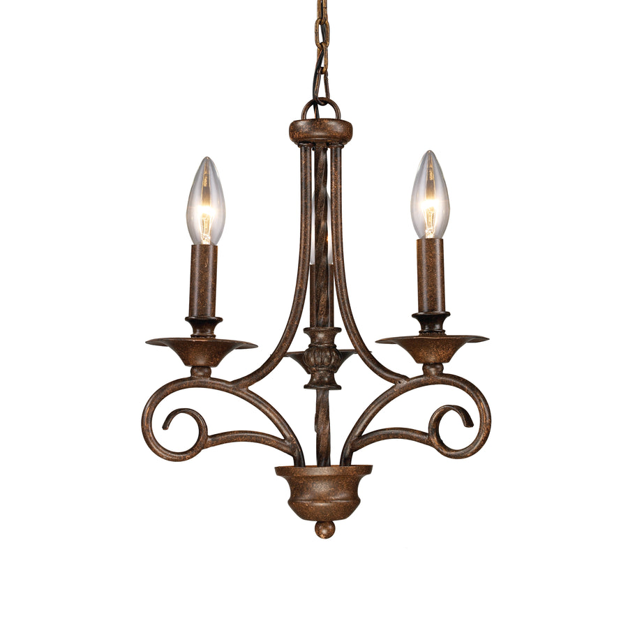 Gloucester 12' 3 Light Chandelier in Weathered Bronze