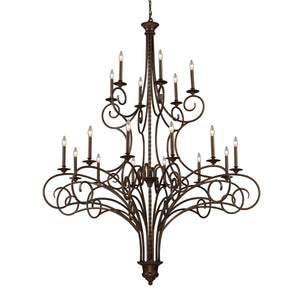 Gloucester 60' 18 Light Chandelier in Weathered Bronze