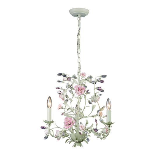 Heritage 18" 3 Light Chandelier in Cream