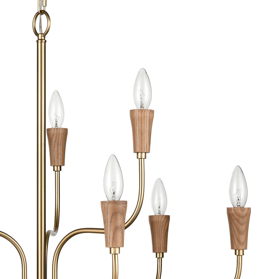 Inga 29' 9 Light Chandelier in Brass