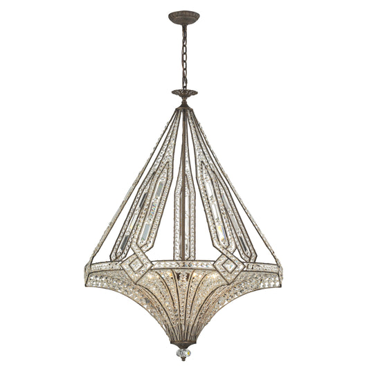 Jausten 30" 7 Light Chandelier in Antique Bronze