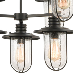 Lakeshore Drive 36' 9 Light Chandelier in Matte Black