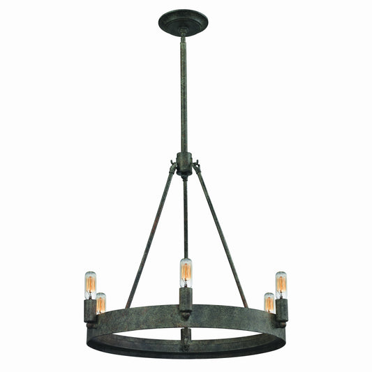 Lewisburg 21" 6 Light Chandelier in Malted Rust