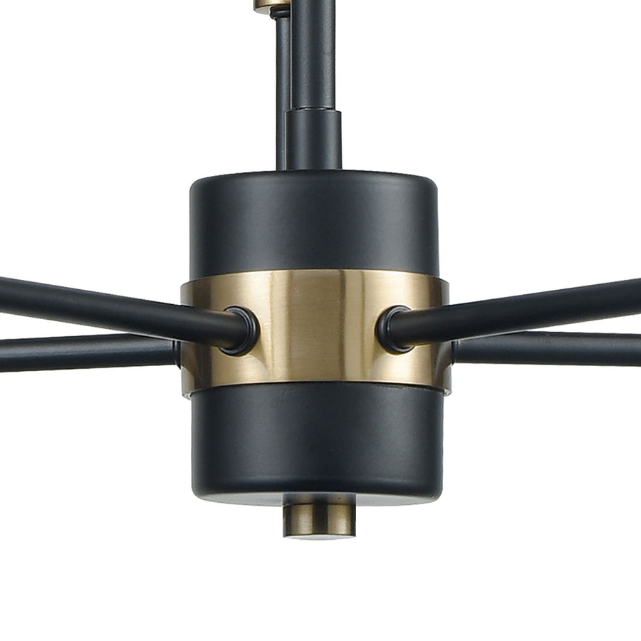 Livingston 17' 5 Light Chandelier in Matte Black