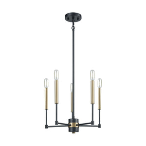 Livingston 17' 5 Light Chandelier in Matte Black