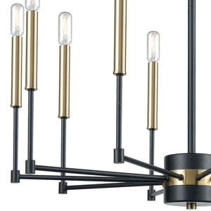 Livingston 29' 10 Light Chandelier in Matte Black