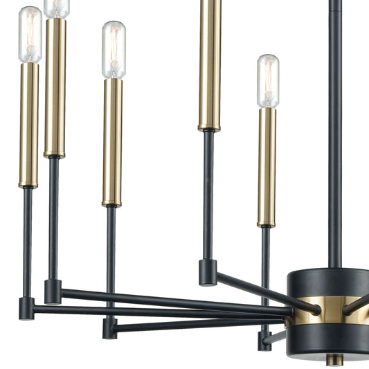 Livingston 29" 10 Light Chandelier in Matte Black