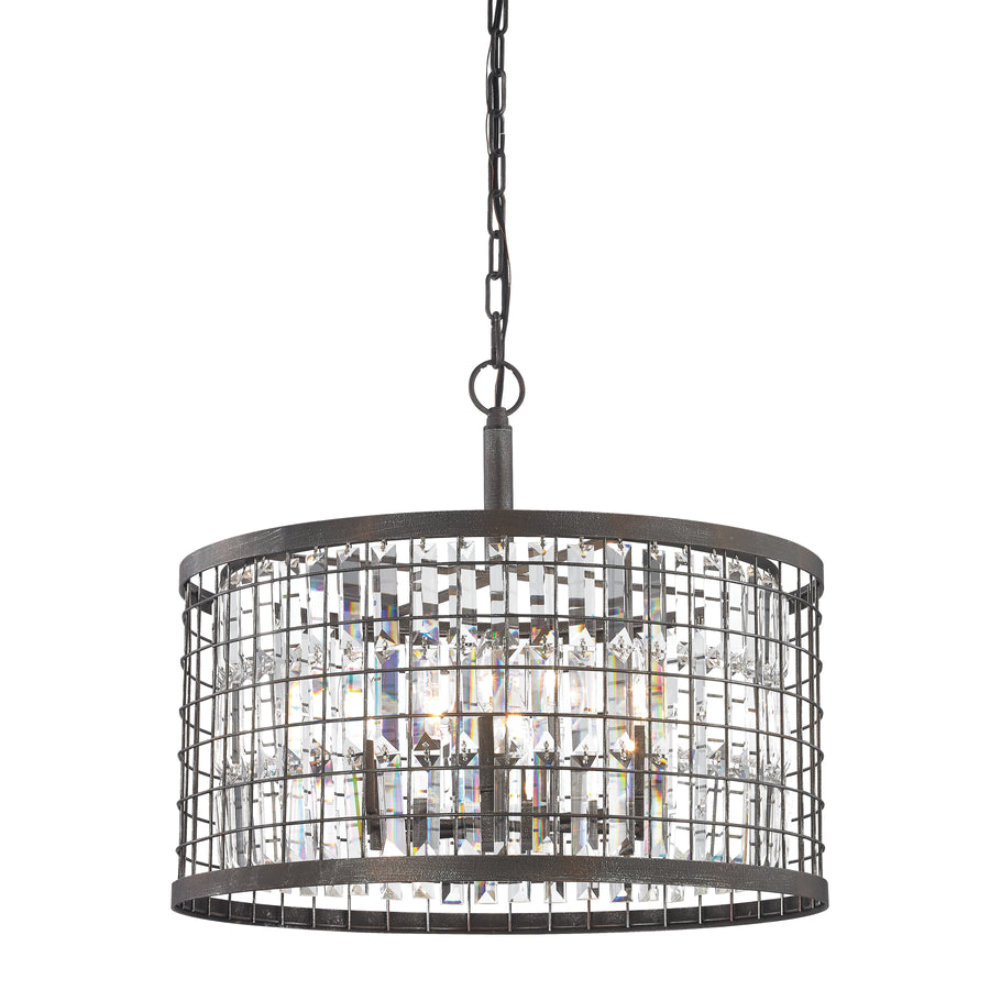 Nadina 22' 6 Light Chandelier in Silverdust Iron