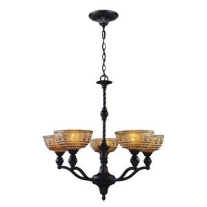 Norwich 28' 5 Light Chandelier in Oiled Bronze