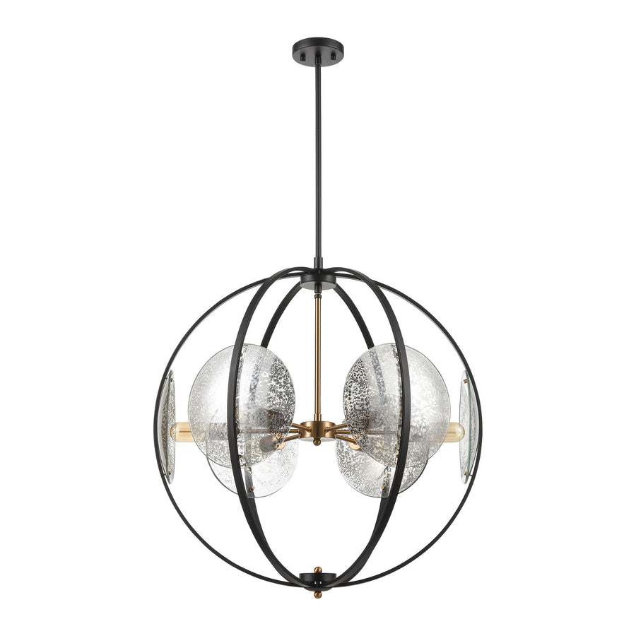 Oriah 28' 6 Light Chandelier in Matte Black