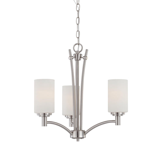 Pittman 20" 3 Light Chandelier in Brushed Nickel