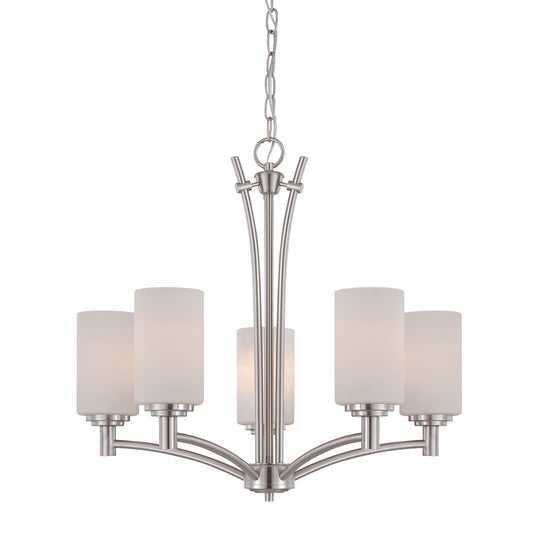 Pittman 24" 5 Light Chandelier in Brushed Nickel