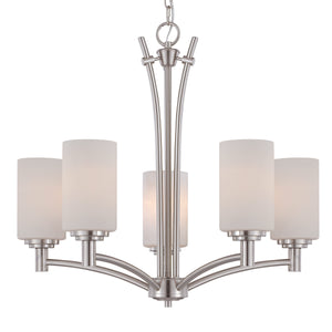 Pittman 24' 5 Light Chandelier in Brushed Nickel