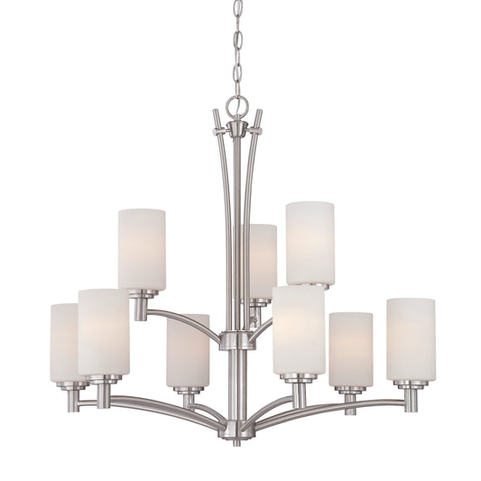 Pittman 31" 9 Light Chandelier in Brushed Nickel