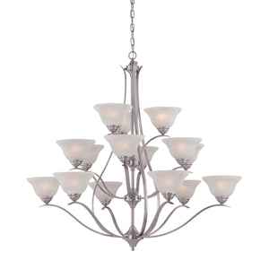 Prestige 48' 15 Light Chandelier in Brushed Nickel