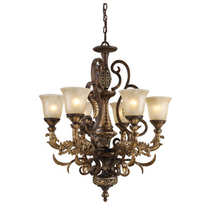 Regency 28' 6 Light Chandelier in Burnt Bronze