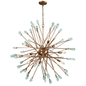 Serendipity 38' 9 Light Chandelier in Matte Gold