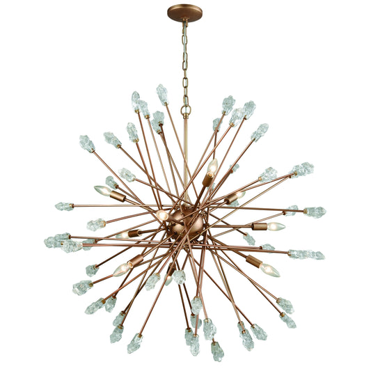 Serendipity 38" 9 Light Chandelier in Matte Gold