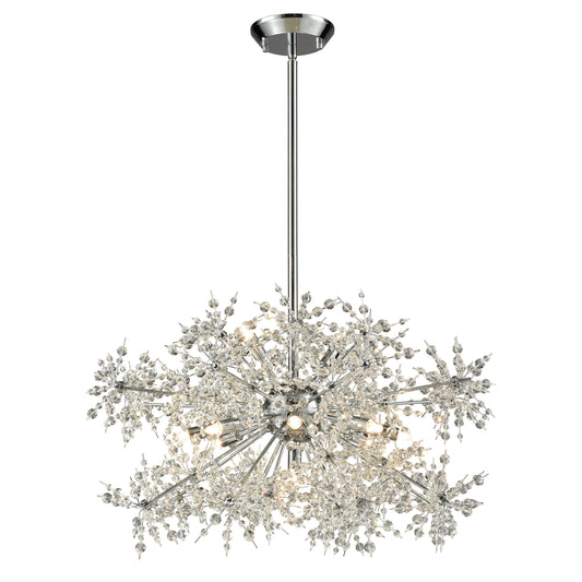 Snowburst 28" 11 Light Chandelier in Polished Chrome