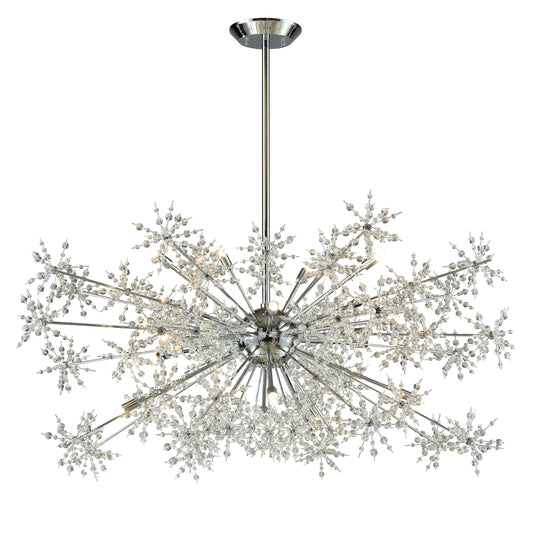 Snowburst 48" 20 Light Chandelier in Polished Chrome