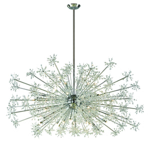 Snowburst 72' 30 Light Chandelier in Polished Chrome