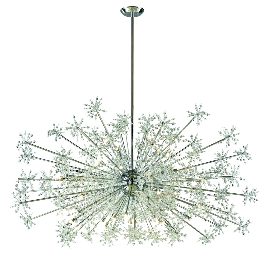 Snowburst 72' 30 Light Chandelier in Polished Chrome