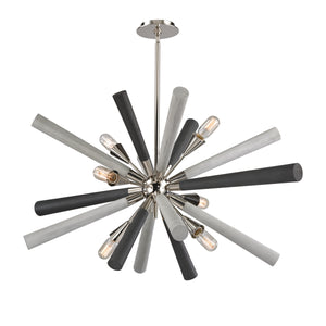 Solara 44' 6 Light Chandelier in Polished Nickel