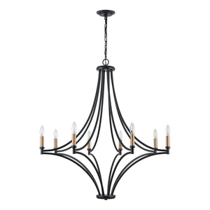 Spanish Villa 36' 8 Light Chandelier in Charcoal