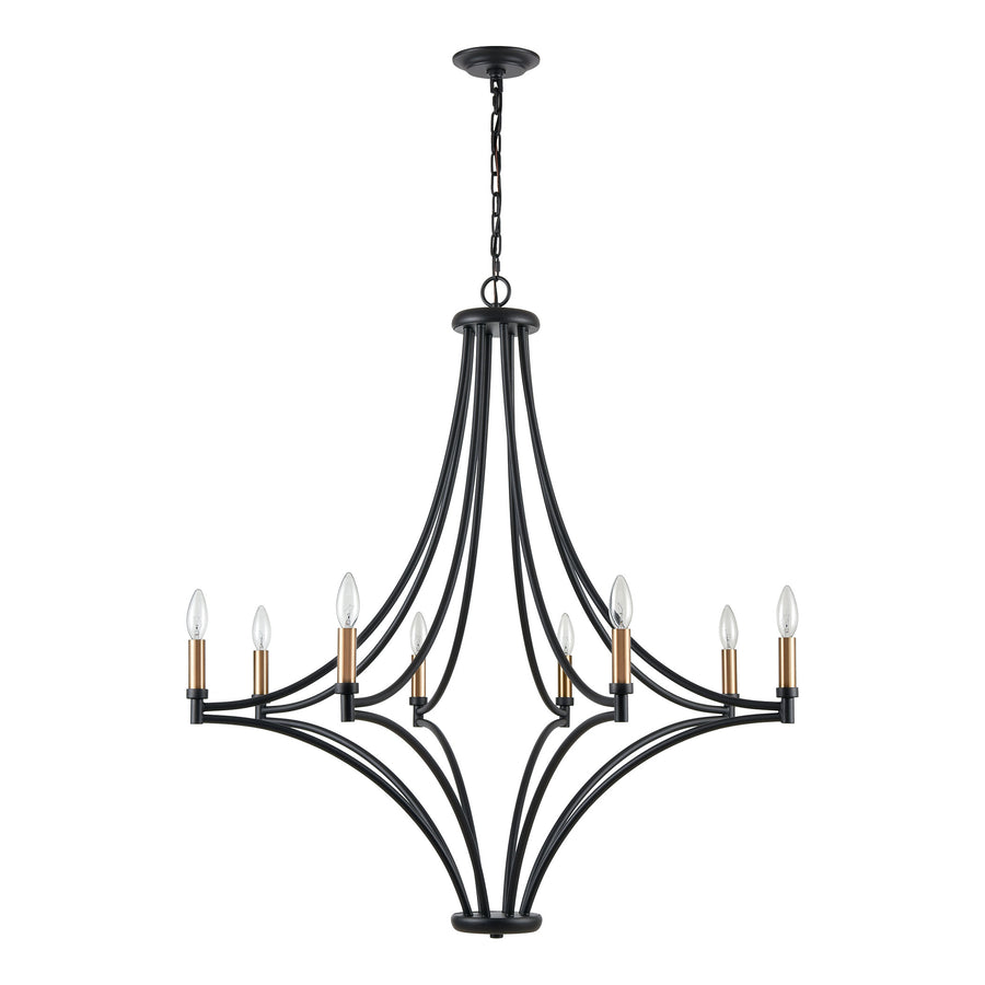 Spanish Villa 36' 8 Light Chandelier in Charcoal