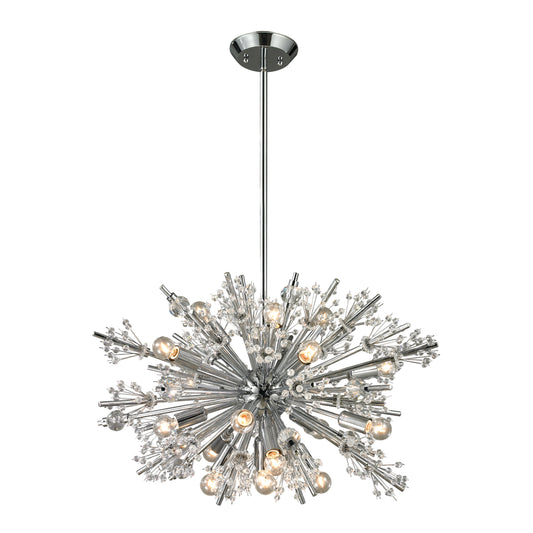 Starburst 26" 19 Light Chandelier in Polished Chrome