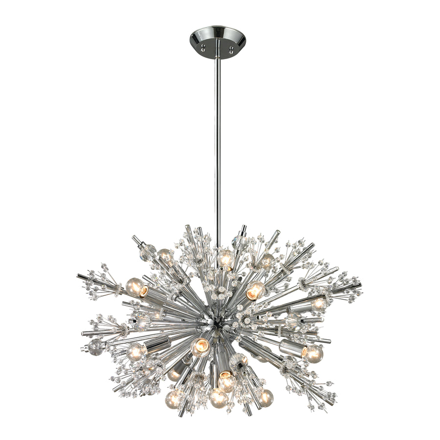 Starburst 26' 19 Light Chandelier in Polished Chrome