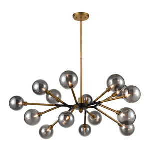 Starting Point 41' 15 Light Chandelier in Aged Brass