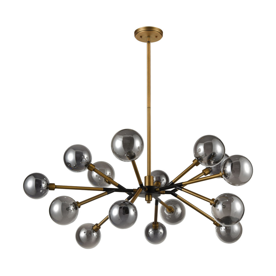 Starting Point 41' 15 Light Chandelier in Aged Brass