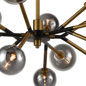 Starting Point 41' 15 Light Chandelier in Aged Brass