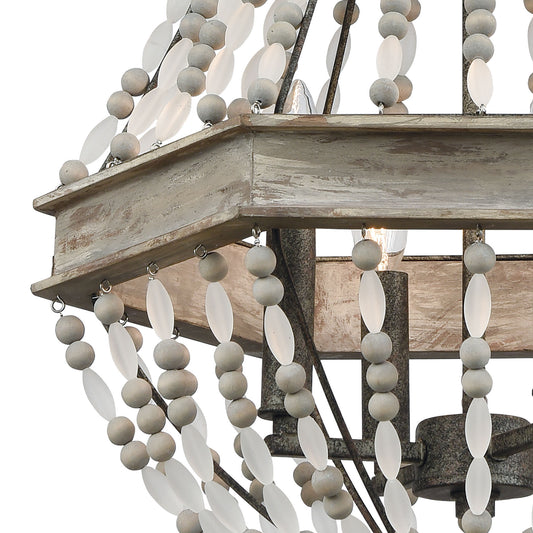 Summerton 18" 4 Light Chandelier in Washed Gray