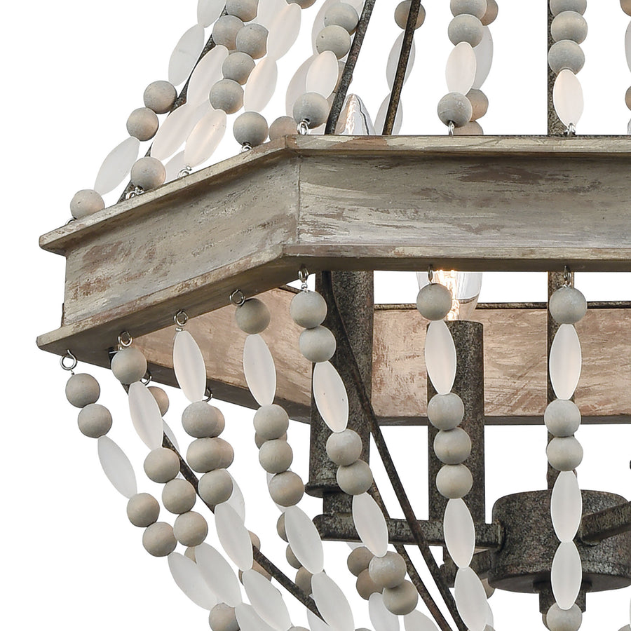 Summerton 18' 4 Light Chandelier in Washed Gray