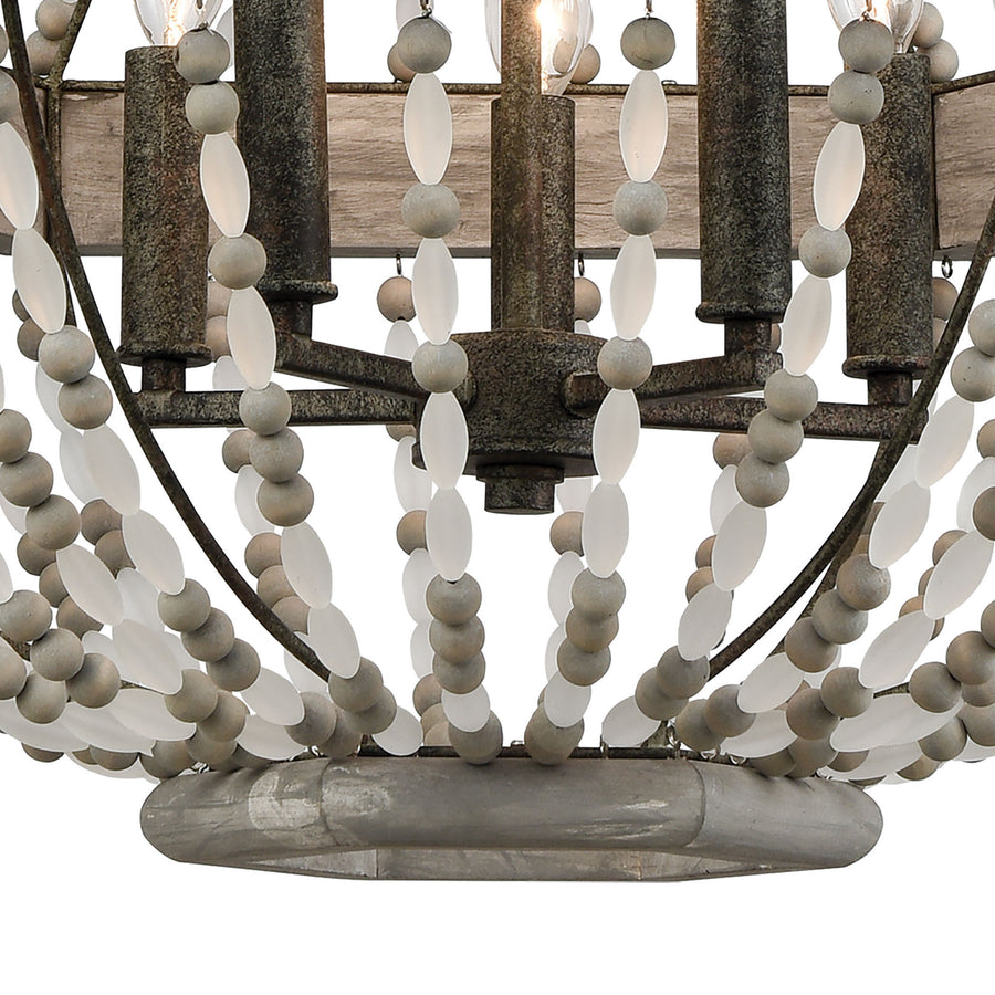 Summerton 24' 5 Light Chandelier in Washed Gray