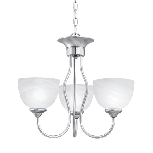 Tahoe 19" 3 Light Chandelier in Brushed Nickel