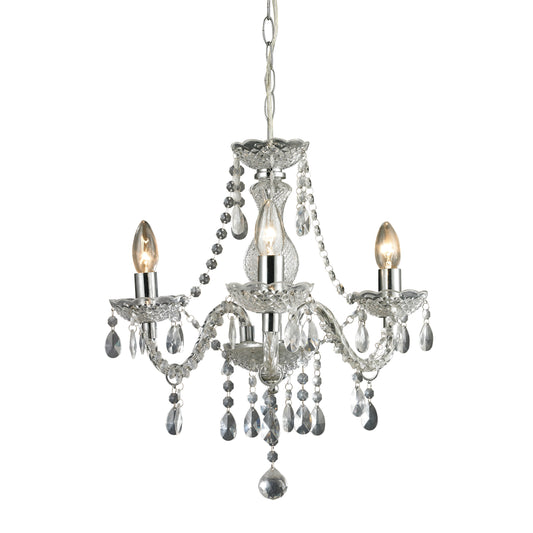 Theatre 16" 3 Light Chandelier in Clear